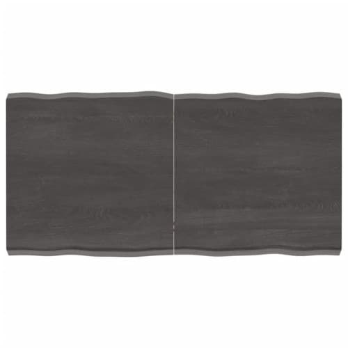 Bordsskiva mörkbrun 120x60x(2-6) cm massivt trä levande kant