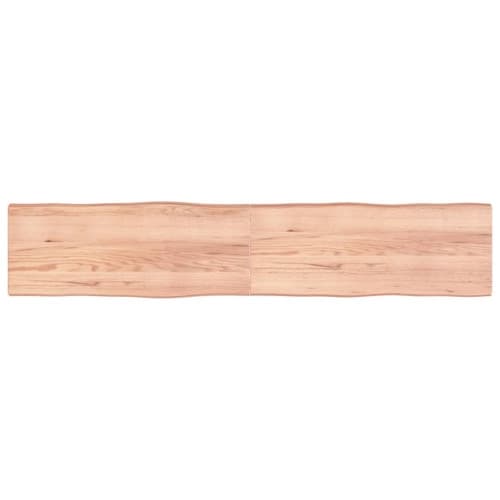 Bordsskiva ljusbrun 200x40x(2-6) cm massivt trä levande kant