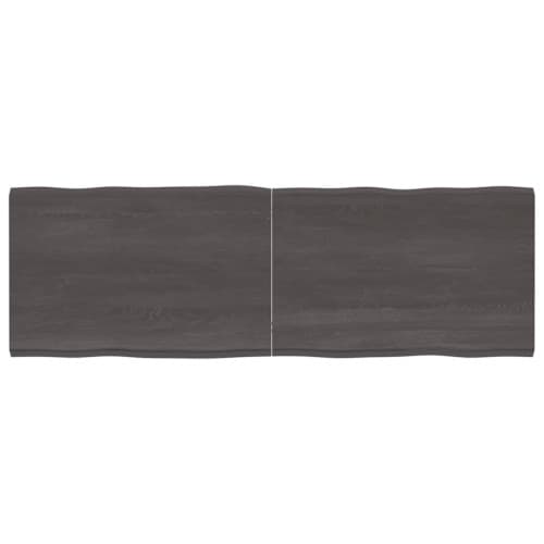 Bordsskiva mörkbrun 180x60x(2-4) cm massivt trä levande kant