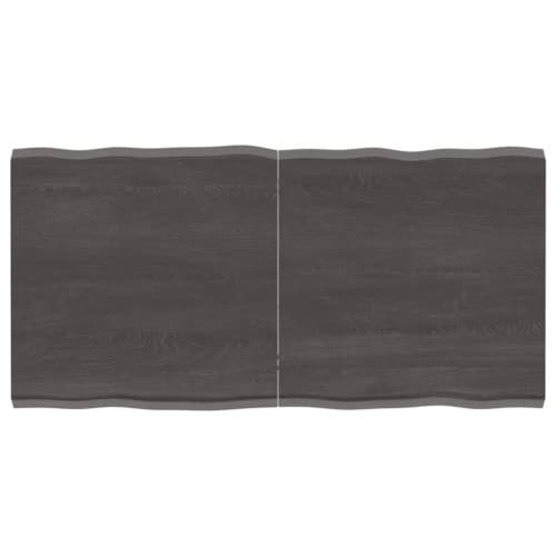 Bordsskiva mörkbrun 120x60x(2-4) cm massivt trä levande kant