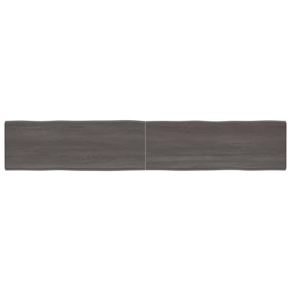 Bordsskiva mörkbrun 220x40x(2-6) cm massivt trä levande kant