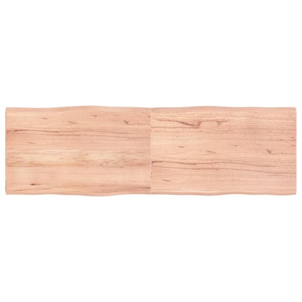 Bordsskiva ljusbrun 160x50x(2-4) cm massivt trä levande kant