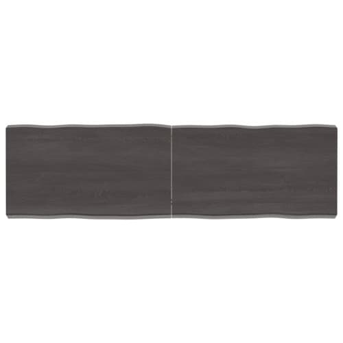 Bordsskiva mörkbrun 140x40x(2-6) cm massivt trä levande kant
