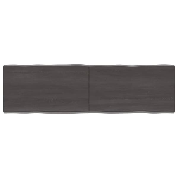 Bordsskiva mörkbrun 140x40x(2-6) cm massivt trä levande kant