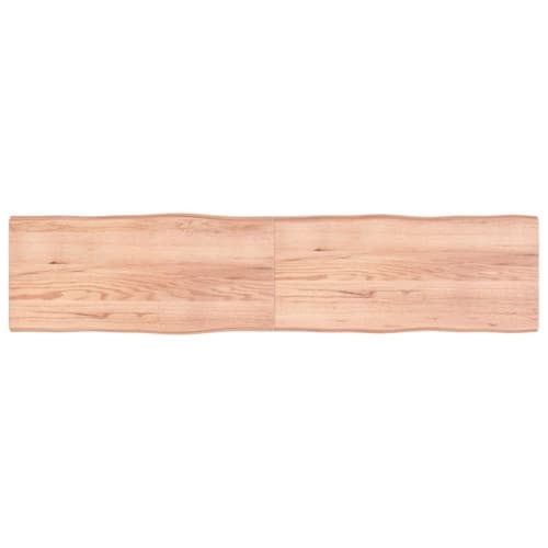 Bordsskiva ljusbrun 220x50x(2-4) cm massivt trä levande kant