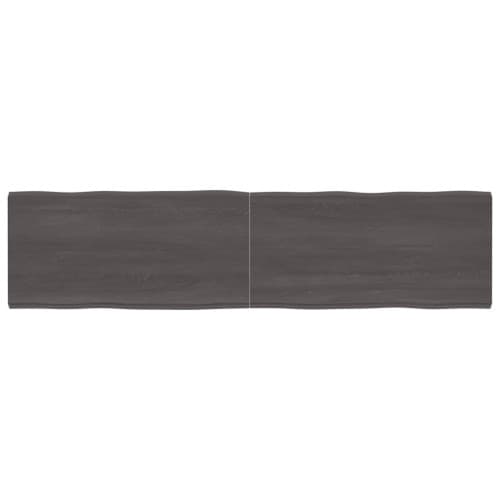 Bordsskiva mörkbrun 200x50x(2-6) cm massivt trä levande kant