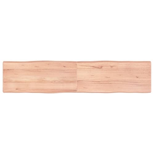 Bordsskiva ljusbrun 180x40x(2-6) cm massivt trä levande kant