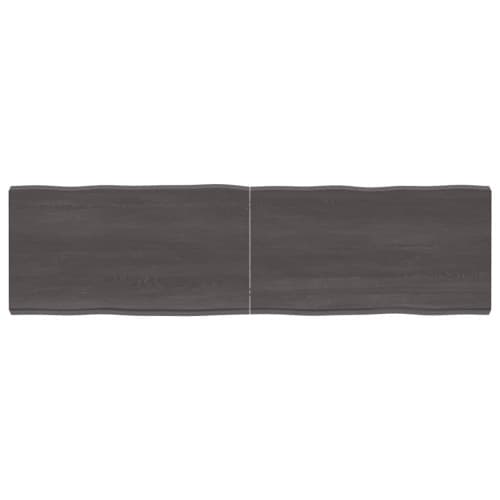 Bordsskiva mörkbrun 180x50x(2-6) cm massivt trä levande kant