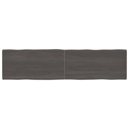 Bordsskiva mörkbrun 200x50x(2-4) cm massivt trä levande kant