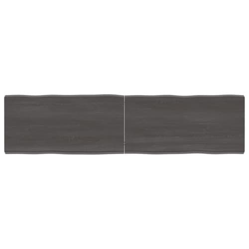 Bordsskiva mörkbrun 160x40x(2-6) cm massivt trä levande kant