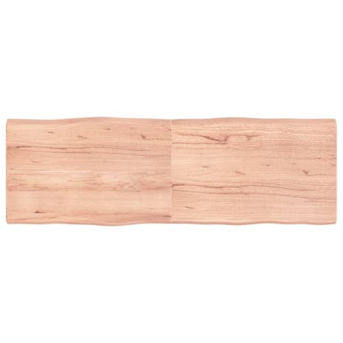 Bordsskiva ljusbrun 180x60x(2-6) cm massivt trä levande kant
