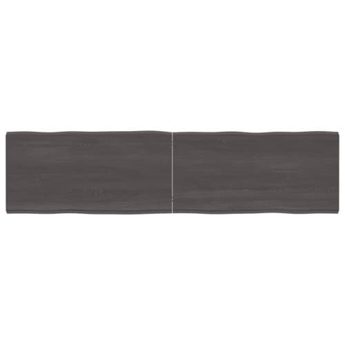 Bordsskiva mörkbrun 160x40x(2-4) cm massivt trä levande kant