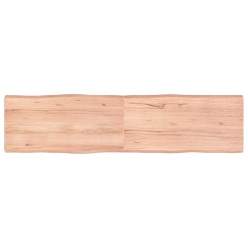 Bordsskiva ljusbrun 160x40x(2-6) cm massivt trä levande kant