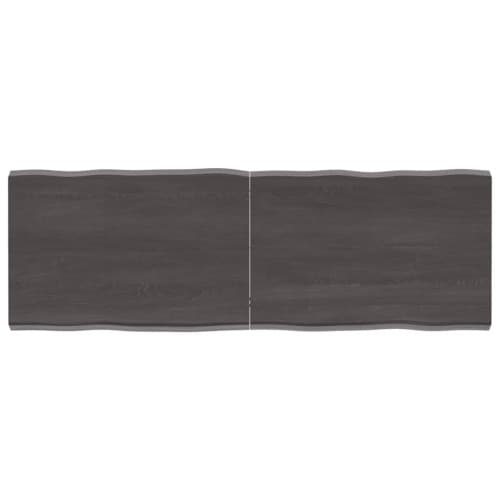 Bordsskiva mörkbrun 140x50x(2-4) cm massivt trä levande kant