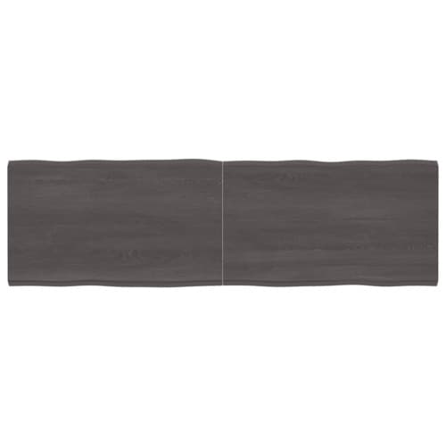 Bordsskiva mörkbrun 200x60x(2-6) cm massivt trä levande kant