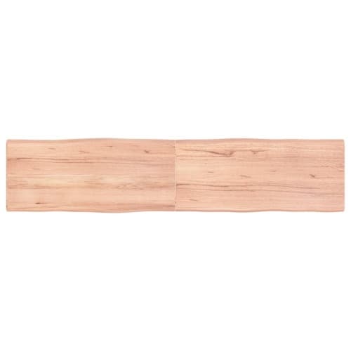 Bordsskiva ljusbrun 180x40x(2-4) cm massivt trä levande kant