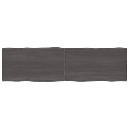 Bordsskiva mörkbrun 220x60x(2-6) cm massivt trä levande kant