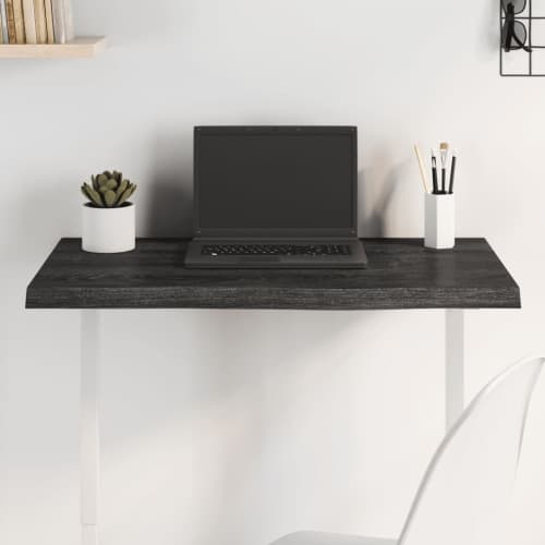 Bordsskiva mörkbrun 80x50x(2-4) cm behandlad massiv ek