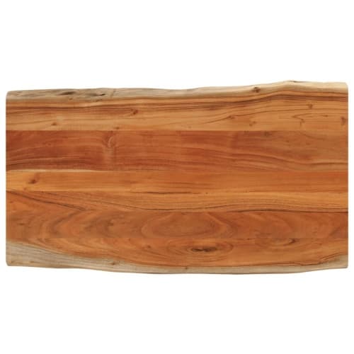 Bordsskiva 120x60x2,5 cm rektangulär massiv akacia levande kant