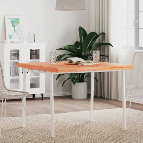 Bordsskiva 90x90x4 cm fyrkantig massivt bokträ