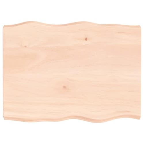 Bordsskiva 80x60x(2-6) cm obehandlad massiv ek levande kant