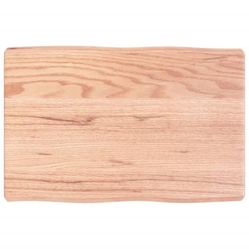 Bordsskiva ljusbrun 60x40x(2-6) cm massivt trä levande kant