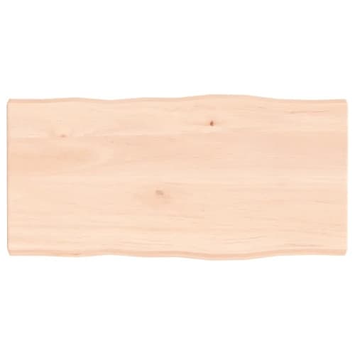 Bordsskiva 80x40x(2-4) cm obehandlad massiv ek levande kant
