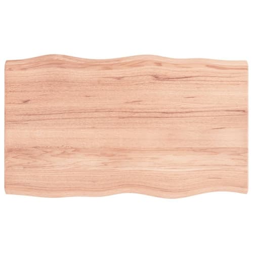 Bordsskiva ljusbrun 100x60x(2-4) cm massivt trä levande kant