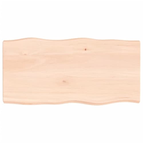 Bordsskiva 100x50x(2-6) cm obehandlad massiv ek levande kant