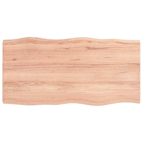Bordsskiva ljusbrun 100x50x(2-4) cm massivt trä levande kant