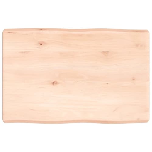 Bordsskiva 60x40x(2-6) cm obehandlad massiv ek levande kant