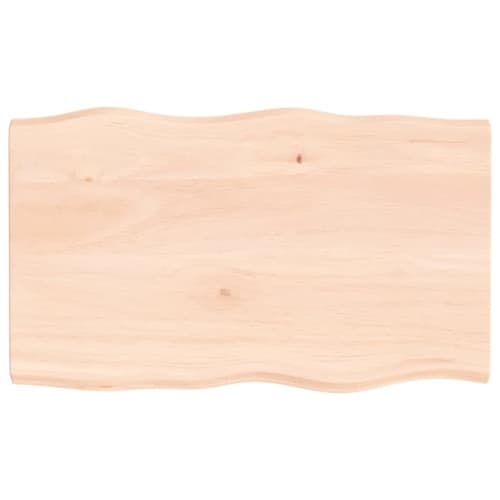 Bordsskiva 100x60x(2-4) cm obehandlad massiv ek levande kant