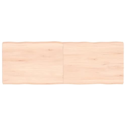 Bordsskiva 140x50x(2-6) cm obehandlad massiv ek levande kant