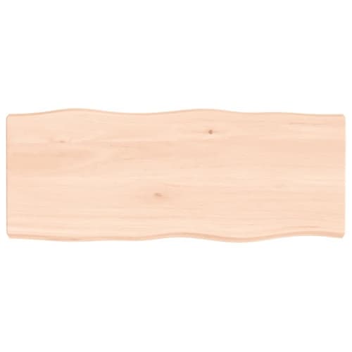 Bordsskiva 100x40x(2-6) cm obehandlad massiv ek levande kant