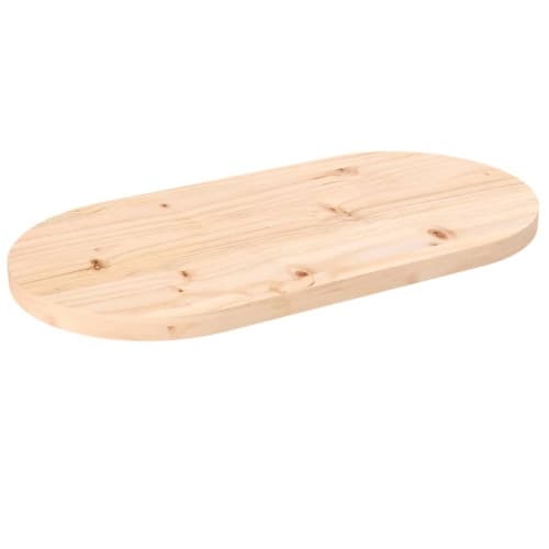 Bordsskiva 70x35x2,5 cm oval massiv furu
