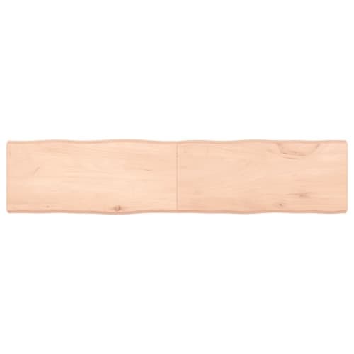 Bordsskiva 180x40x(2-6) cm obehandlad massiv ek levande kant
