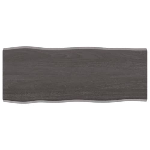 Bordsskiva mörkbrun 100x40x(2-4) cm massivt trä levande kant