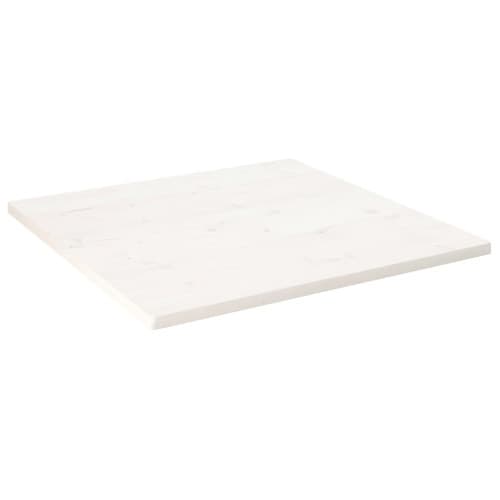 Bordsskiva vit 80x80x2,5 cm massiv furu fyrkantig