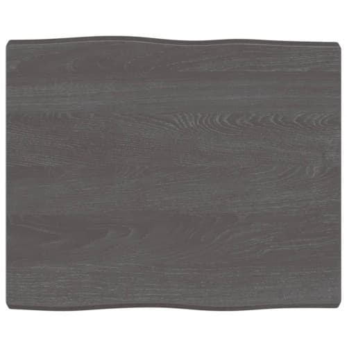 Bordsskiva mörkbrun 60x50x(2-4) cm massivt trä levande kant