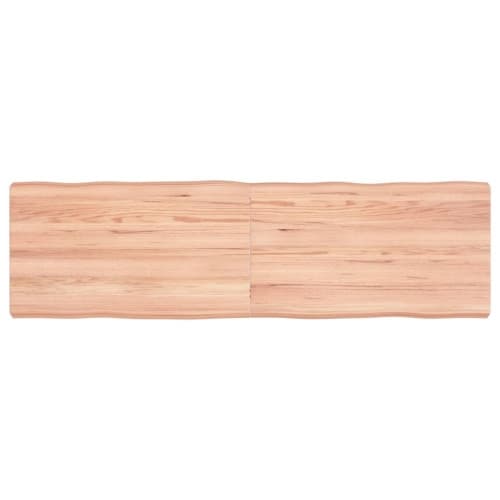 Bordsskiva ljusbrun 140x40x(2-6) cm massivt trä levande kant