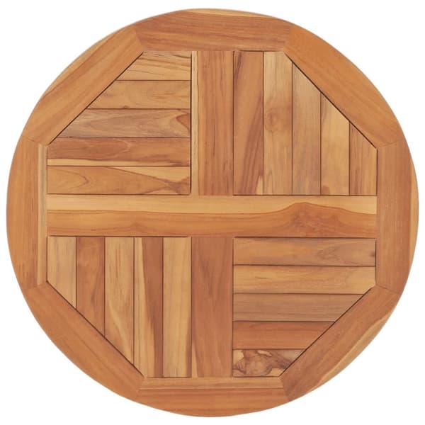 Bordsskiva i massiv teak rund 2,5 cm 60 cm