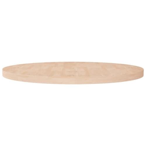 Rund bordsskiva Ø90x2,5 cm obehandlat massiv ek