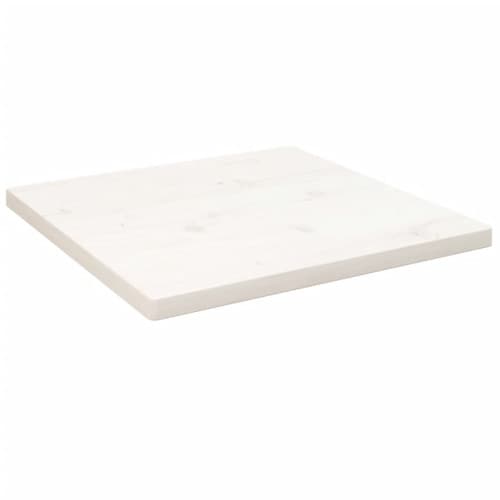 Bordsskiva vit 40x40x2,5 cm massiv furu fyrkantig