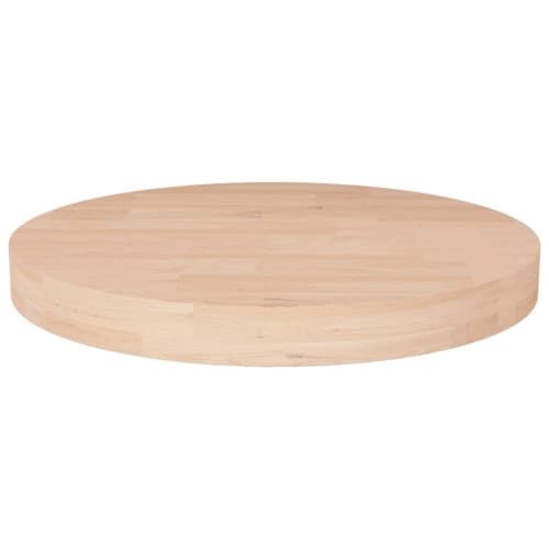 Rund bordsskiva Ø50x4 cm obehandlad massiv ek