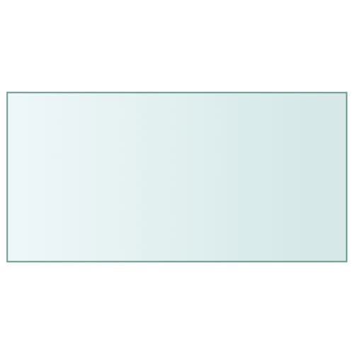 Bordsskiva genomskinlig 50x100 cm härdat glas