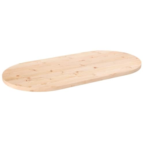 Bordsskiva 100x50x2,5 cm oval massiv furu