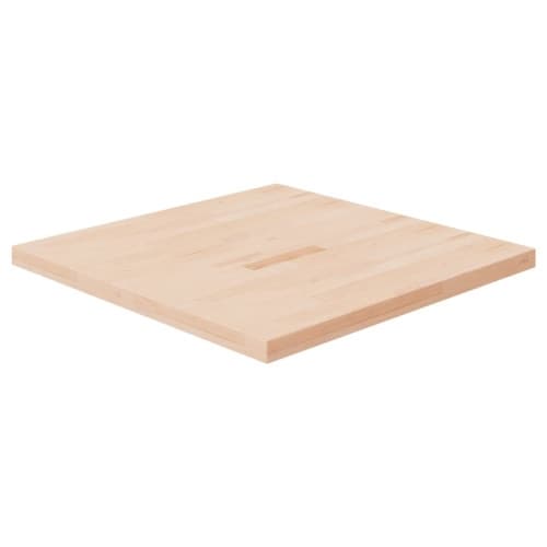 Fyrkantig bordsskiva 80x80x4 cm obehandlad massiv ek