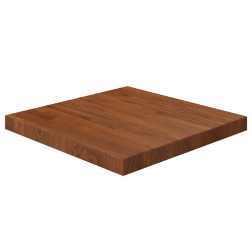 Fyrkantig bordsskiva mörkbrun 50x50x4cm behandlad massiv ek