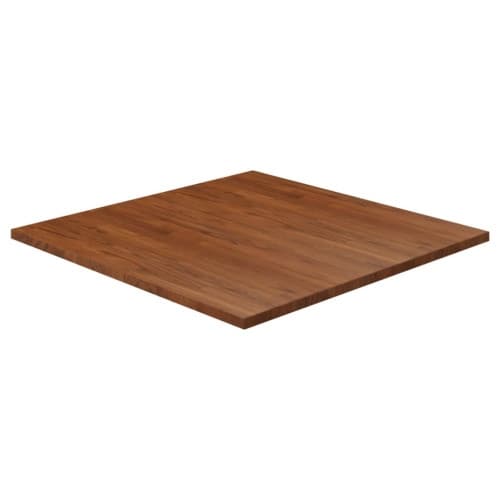 Fyrkantig bordsskiva mörkbrun 90x90x2,5cm behandlad massiv ek