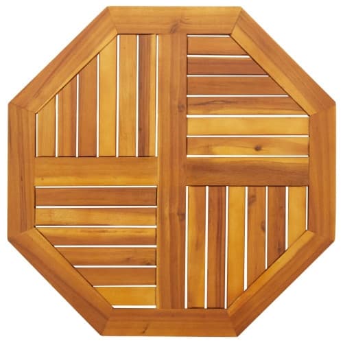 Bordsskiva 70x70x2 cm åttakantig massivt akaciaträ